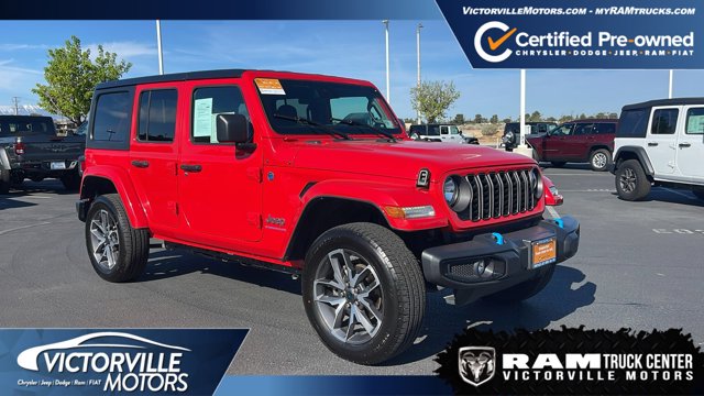 Used 2024 Jeep Wrangler 4xe Sports S 4XE with VIN 1C4RJXN6XRW172248 for sale in Victorville, CA